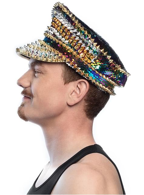 Sombrero multicolor con lentejuelas - Boland | Funidelia