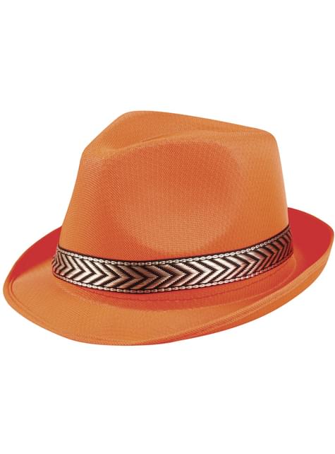Sombrero naranja neón para adulto