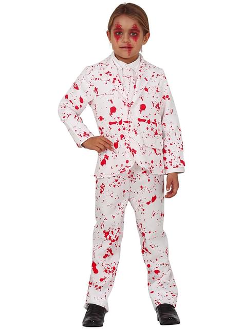 Traje blanco sangriento infantil - Guirca | Funidelia