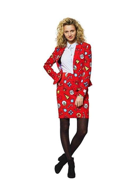 Traje Navideño Rojo “Dashing Decorator“ para mujer - Opposuits - Opposuits | Funidelia