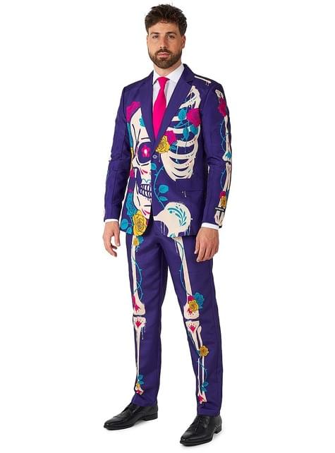 Traje Esqueleto Catrina “ Sugar Skull Purple“ - Suitmeister - Opposuits | Funidelia