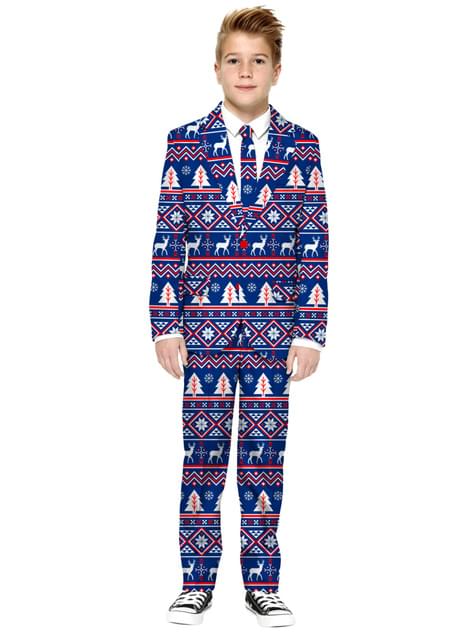 Traje Navideño azul para niño - Suitmeister - Opposuits | Funidelia
