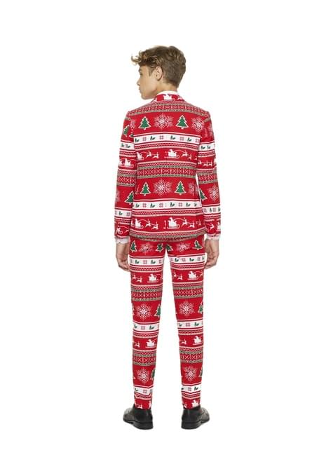 Traje Navideño Rojo “Wonderland“ para adolescente - Opposuits - Opposuits | Funidelia