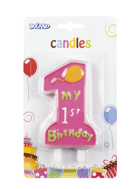 Vela 1 My 1st Birthday rosa - Boland | Funidelia