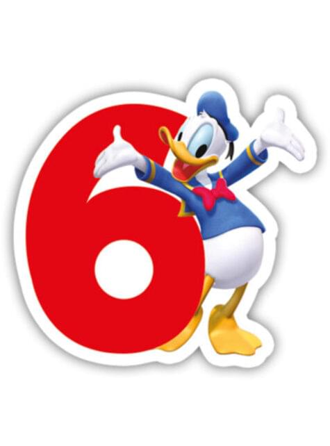 Vela número 6 Mickey Mouse - Clubhouse - Procos | Funidelia