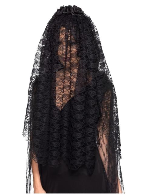 Velo de novia negro para mujer - Smiffys | Funidelia