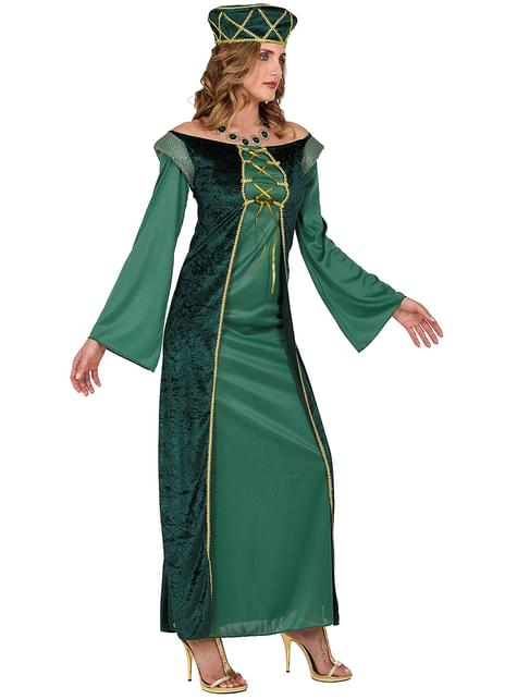 Vestido princesa medieval verde - Widmann | Funidelia