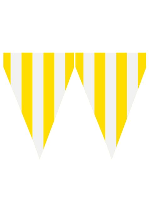 1 guirnalda de banderines color amarillo - Colores lisos - Funiglobal | Funidelia