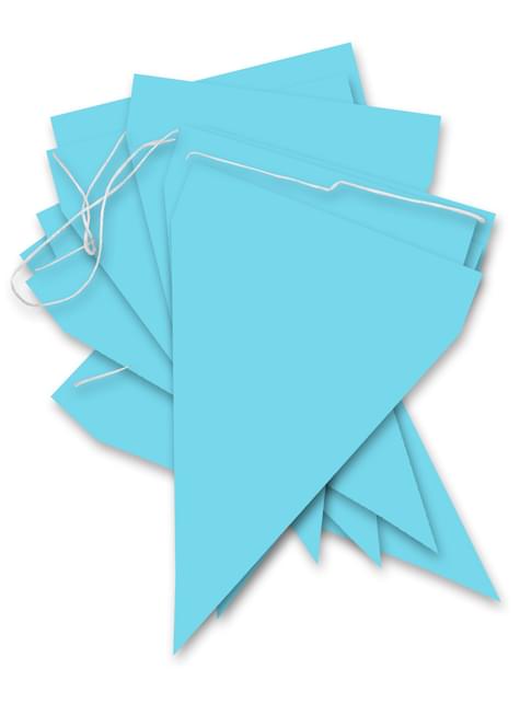 1 guirnalda de banderines color azul claro - Colores lisos - Funiglobal | Funidelia