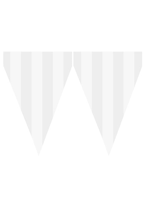 1 guirnalda de banderines color blanco - Colores lisos - Funiglobal | Funidelia