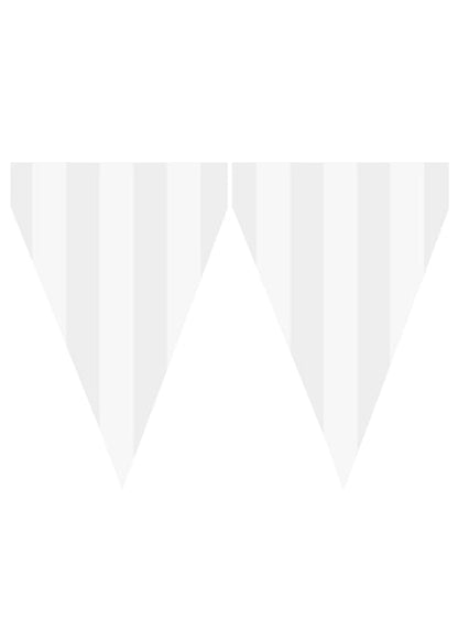 1 guirnalda de banderines color blanco - Colores lisos - Funiglobal | Funidelia