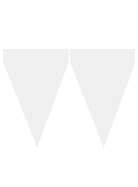 1 guirnalda de banderines color blanco - Colores lisos - Funiglobal | Funidelia