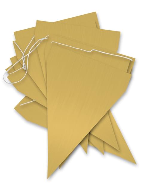 1 guirnalda de banderines color dorado - Colores lisos - Funiglobal | Funidelia