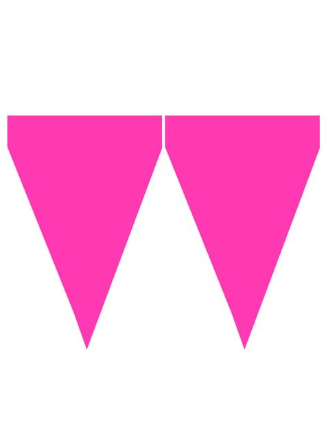 1 guirnalda de banderines color fucsia - Colores lisos - Funiglobal | Funidelia