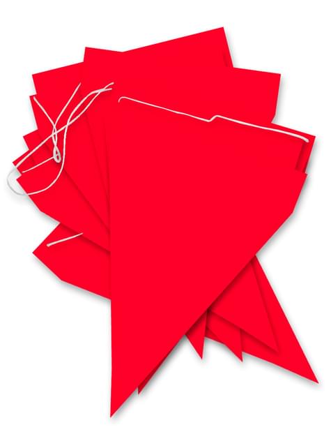 1 guirnalda de banderines color rojo - Colores lisos - Funiglobal | Funidelia