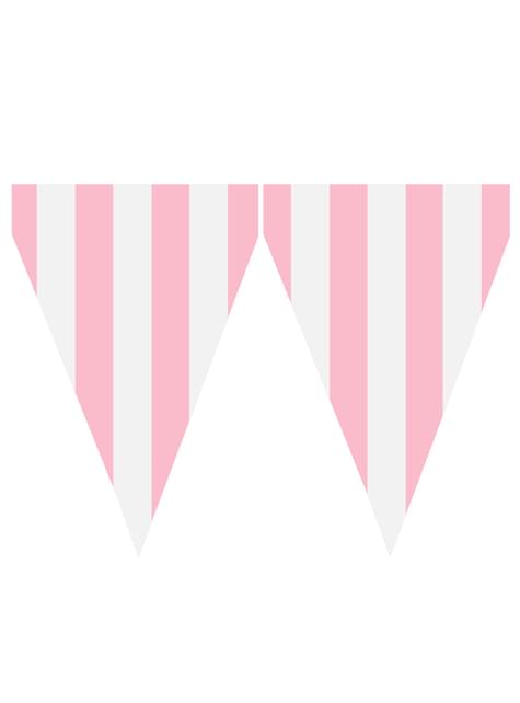 1 guirnalda de banderines color rosa palo - Colores lisos - Funiglobal | Funidelia
