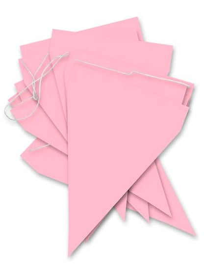 1 guirnalda de banderines color rosa palo - Colores lisos - Funiglobal | Funidelia