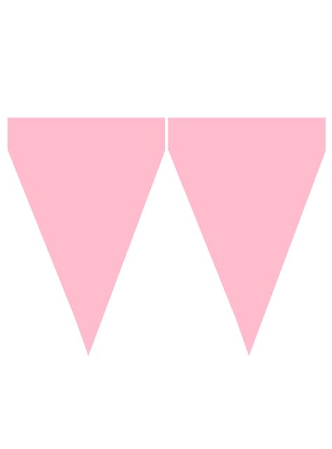 1 guirnalda de banderines color rosa palo - Colores lisos - Funiglobal | Funidelia