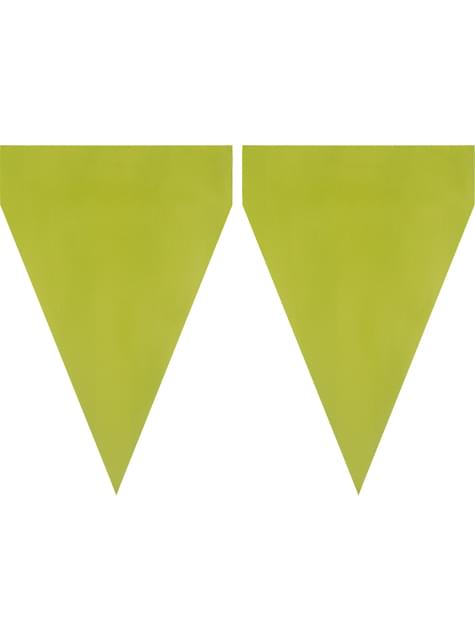1 guirnalda de banderines color verde lima - Colores lisos - Funiglobal | Funidelia