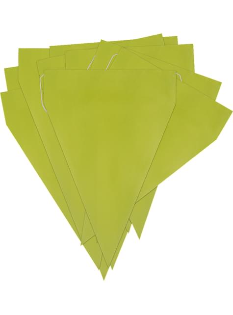 1 guirnalda de banderines color verde lima - Colores lisos - Funiglobal | Funidelia
