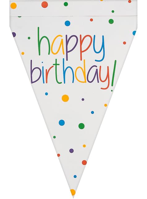 1 guirnalda de banderines de cumpleaños - Happy Birthday - Funiglobal | Funidelia