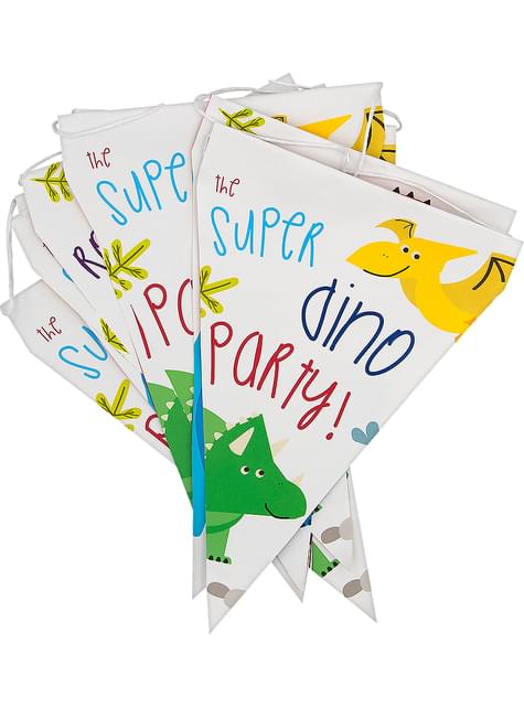 1 guirnalda de banderines de dinosaurios - Dinosaurs party - Funiglobal | Funidelia