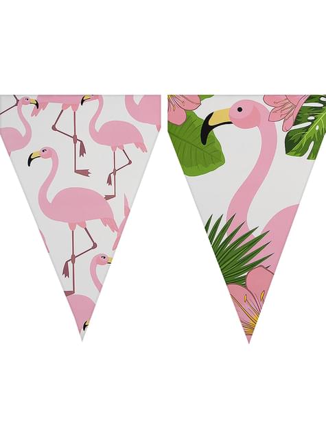 1 guirnalda de banderines de flamencos - Tropical flamingos - Funiglobal | Funidelia