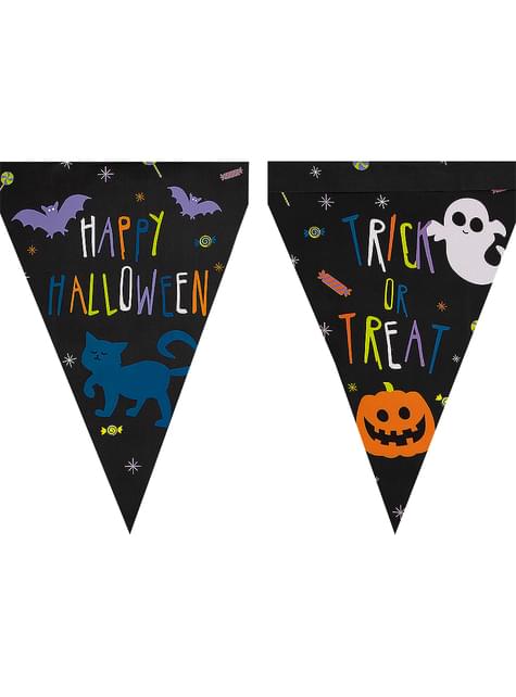 1 guirnalda de banderines de Halloween calabaza - Happy Halloween - Funiglobal | Funidelia