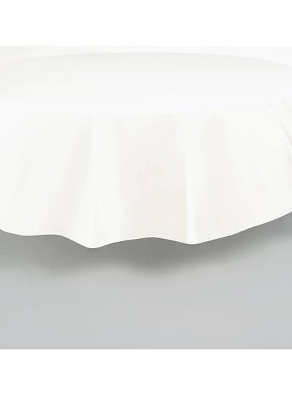 1 Mantel redondo blanco - Línea Colores Básicos - Unique | Funidelia