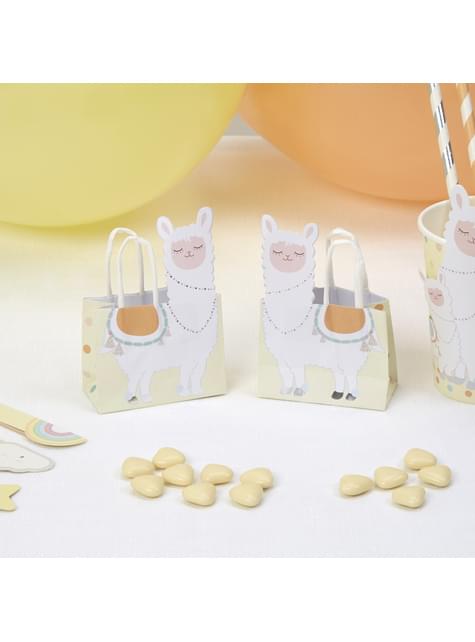10 bolsas para chucherías de papel - Llama Love