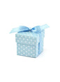 10 cajas de regalo azul con lunares blancos
