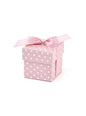 10 cajas de regalo rosa con lunares blancos
