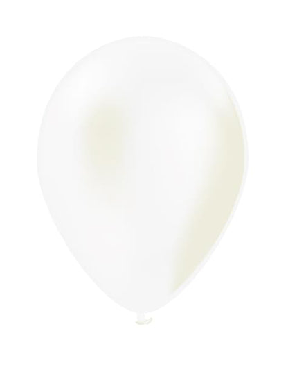 10 globos blanco perla metalizados - Colores Lisos - Funiglobal | Funidelia