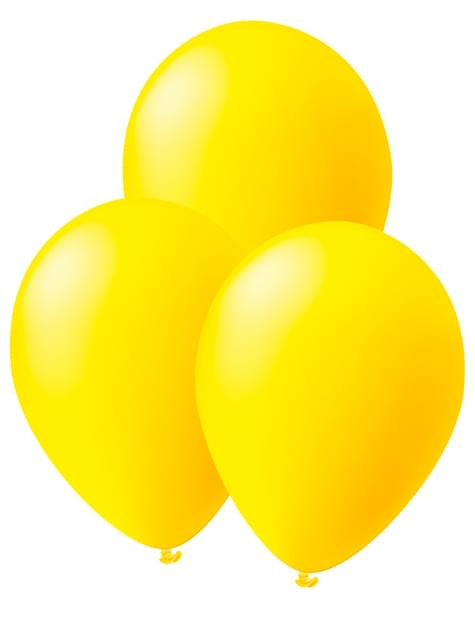 10 globos color amarillo - Colores lisos - Funiglobal | Funidelia