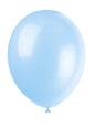 10 globos color azul cielo (30 cm) - Línea Colores Básicos - Unique | Funidelia