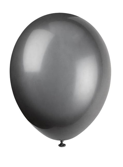 10 globos color negro (30 cm) - Línea Colores Básicos - Unique | Funidelia