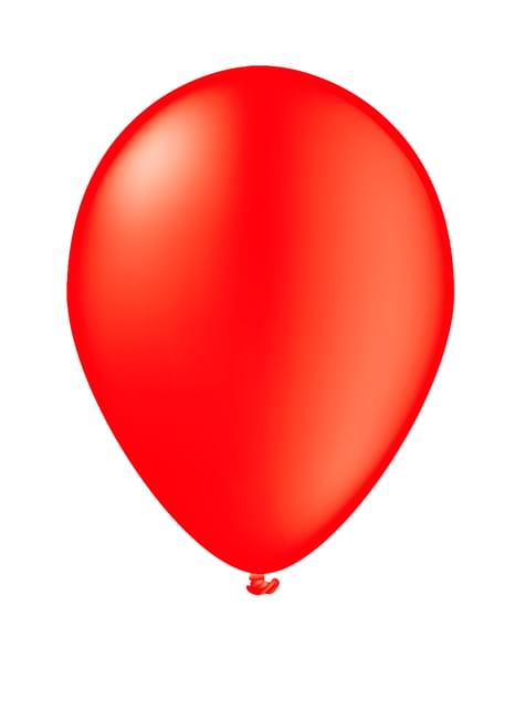 10 globos color rojo - Colores lisos