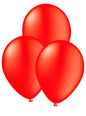 10 globos color rojo - Colores lisos
