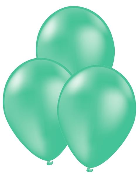 10 globos color verde menta - Colores lisos - Funiglobal | Funidelia