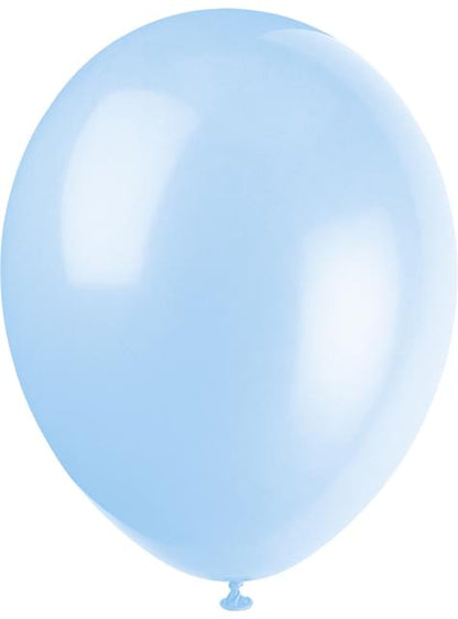 10 globos colores pastel variados (30 cm) - Línea Colores Básicos