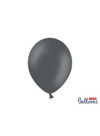 10 globos extra resistentes gris (30 cm)