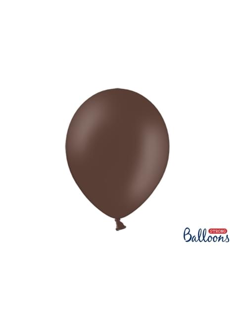 10 globos extra resistentes marrón oscuro (30 cm)