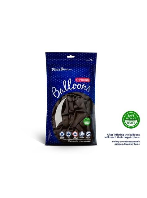 10 globos extra resistentes marrón oscuro (30 cm)