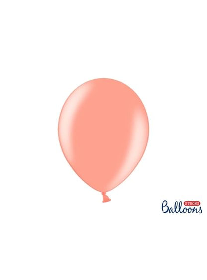 10 globos extra resistentes oro rosa metalizados (30 cm) - Partydeco | Funidelia