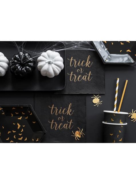 10 pajitas con rayas doradas de papel - Trick or Treat Collection - Partydeco | Funidelia