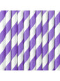 10 pajitas lilas con rayas blancas de papel - Space Party - Partydeco | Funidelia