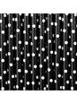 10 pajitas negras con lunares blancos de papel - Meow Party