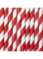 10 pajitas rojas con rayas blancas de papel - Pirates Party - Partydeco | Funidelia
