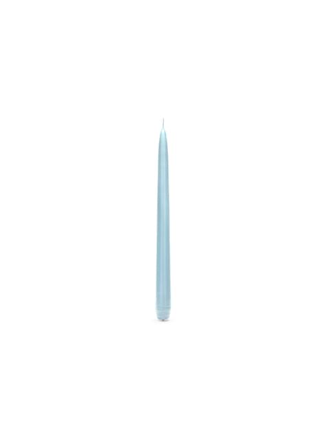 10 velas azul cielo mate (24 cm)