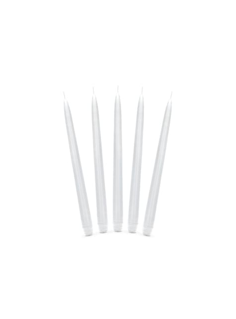 10 velas blancas mate (24 cm) - Partydeco | Funidelia